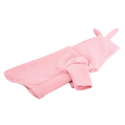 VANZACK Kleidung für Haustiere Tier kostüm tierkostüm Welpen-Outfits Hase Kleiner Hundepullover Kleider Haustier Katzenbekleidung Ohr schmücken Hamster Strickwaren Mantel Stoff Rosa von VANZACK