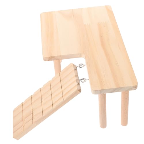 VANZACK Hamster Holzplattform Mit Rampe 1 Set Für Hamsterkäfig Kletterspielzeug Aus Ideale Sprung Und Klettergelegenheit Für Kleintiere Plattform Für Ratten Und Nager von VANZACK