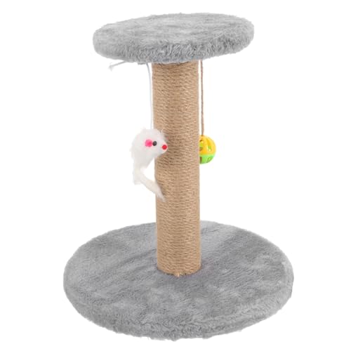 VANZACK Spielzeug Kratzbaum Für Katzen Aus Sisal Entzückender Katzenkratzbaum Kletterstange Entzückender Katzenkratzer Katzenkratzturm Katzenbedarf Katzenbaum Massivholz Vertikal von VANZACK