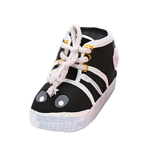 VANZACK Langlebiges Hundekauspielzeug aus Hochwertigem Latex Schuhförmiges Quietschspielzeug für Welpen Fördert Zahnreinigung und Beschäftigung Geeignet für Aggressive Beißer Schwarzes VANZACK Langlebiges Hundekauspielzeug aus Hochwertigem Latex Schuhförmiges Quietschspielzeug für Welpen Fördert Zahnreinigung und Beschäftigung Geeignet für Aggressive Beißer Schwarzes von VANZACK