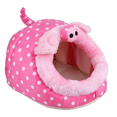 VANZACK Mini Warm Sleep Kleintierkissen Pad Bett Im Pink Pig Design Für Hamster Igel Eichhörnchen äuse Ratten Und Kleine Tiere Größe S Kuschelig Und Warm von VANZACK