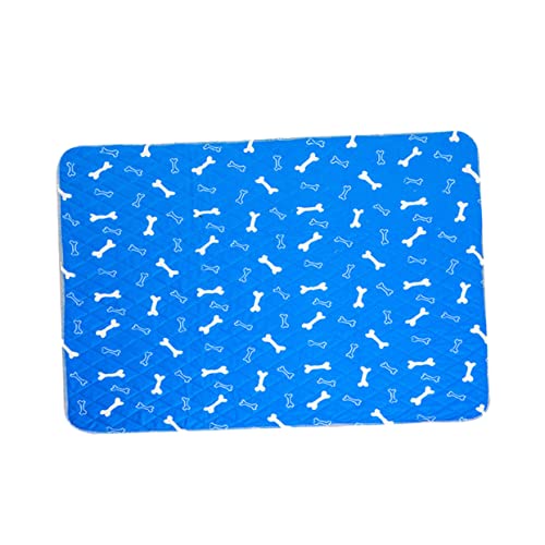 VANZACK Pet Pee Pads Dog Training Pads wasserdichte Haustiermatte Waschbare Haustiermatte Hundenapf gefälscht Lünetteneinstellung Cool bedruckter Welpe pet pinkelmatte Hunde-PIPI-Pads Blue von VANZACK