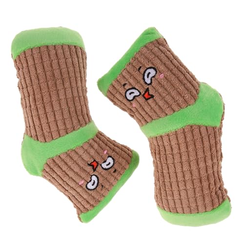 VANZACK Quietschspielzeug Für Hunde 2 Stück Plüschtiere Für Hunde Ausgestopfte Socken Kauspielzeug Für Hunde Interaktives Spielzeug Für Katzen Haustierspielzeug Für Kleine Und Mittelgroße von VANZACK