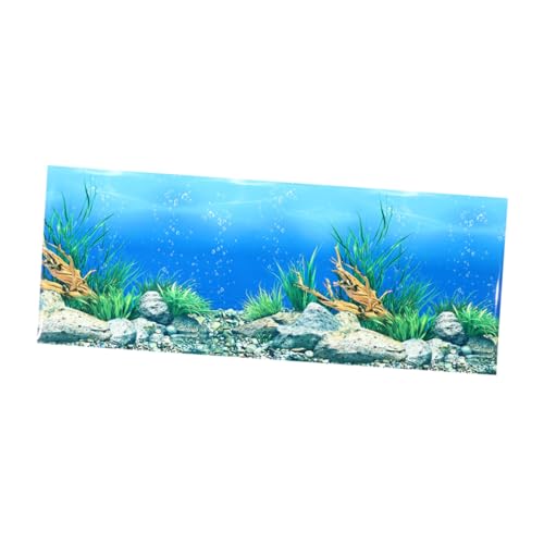 VANZACK Realistisches Aquarium Poster Abnehmbarer Hintergrund Für Aquarien Doppelseitige Wasserwelt Tapete Perfekte Dekoration Für Fischbehälter von VANZACK