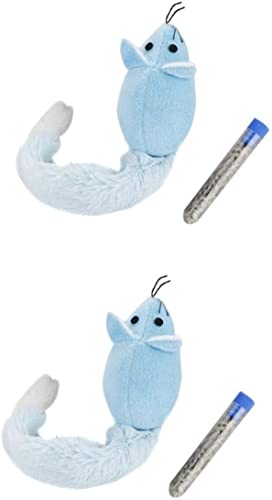 VARAKA 2 Stück Katze Katzenminze Spielzeug Spielzeug Plüsch Catmint Cat Interactive Playtoy Blue Long Tail Bamboo Combo Pack von VARAKA