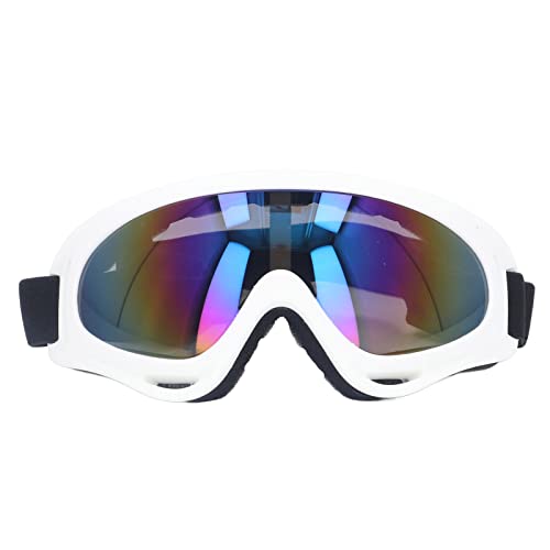 Hundesonnenbrille, UV-Schutz, Winddicht, Augenschutz, Bunte Linse, Große Hundebrille(3004 Farbfilm mit weißem Rahmen) von VBESTLIFE