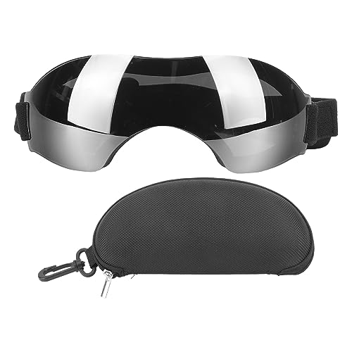 VBESTLIFE Hundesonnenbrille, Winddicht Sanddicht UV Schutz PC Haustierbrille mit Verstellbarem Riemen für Hunde und Katzen (Silber) von VBESTLIFE