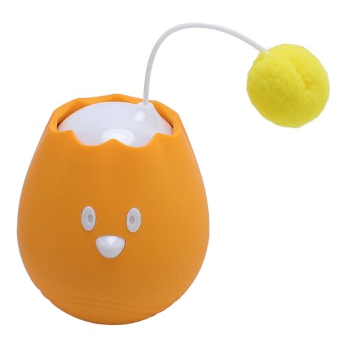 VBESTLIFE Interaktiver Katzenspielzeugball, Tumbler Fluffy Ball Stick Katzenspielzeug, Intelligentes Katzenspielzeug, Automatisch Rotierender Ball für Hauskatzen, Automatisches (ORANGE) von VBESTLIFE