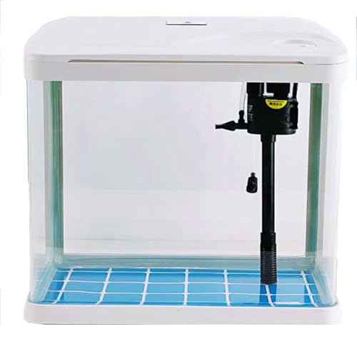 Aquarium-Sets Kleines Aquarium Für Den Schreibtisch Mit Filter Und Licht Süßwasser & Salzwasser Set Für Kampffischaquarien Dekoration Für Büro & Zuhause,A,210X155X245mm von VBVARV