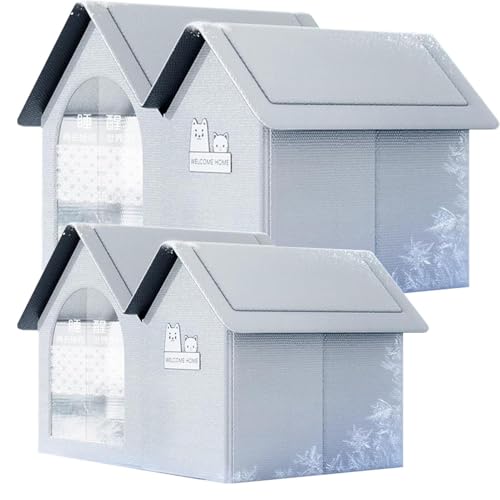 Kühlhaus Für Haustiere Klimaanlage Für Katzen Vielseitiges Katzenhaus Katzen- Und Hundehaus Für Draußen Und Drinnen,2pcs,L and M von VBVARV