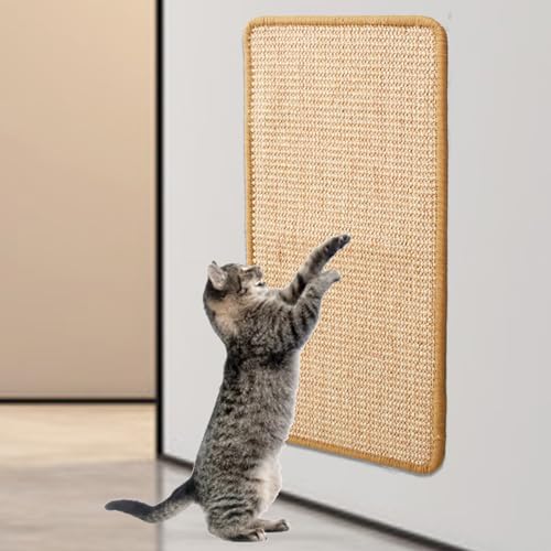 Kratzmatte Katze, 60x 40cm Sisal Teppich Katzen Kratzteppich Katzenkratzmatte Kratzbrett Wand,Katzenkratzbretter Kratzmatte für Schützt Teppiche und Sofas von VCANIVR