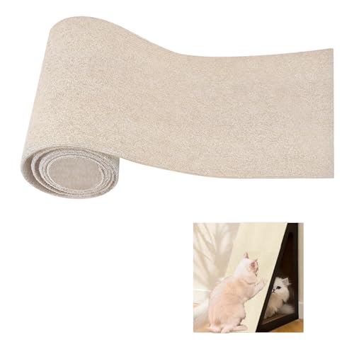 200cmx40cm Selbstklebend Kratzmatte Katze, DIY Kratzbrett Katze, Kratzschutz Sofa Katze, Kratzbrett Katzen kratzschutz, Katzenkratzmatte, AntiKratz Tape für Katzenständer, Holzgriff, Katzenturm von VCANIVR