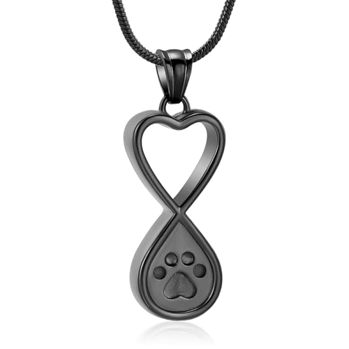 Infinity Love Pet Einäscherungsschmuck für Asche von Hund/Katze Funeral Keepsake Urn Necklace Anhänger Memorial Jewellery von VCCWYQK