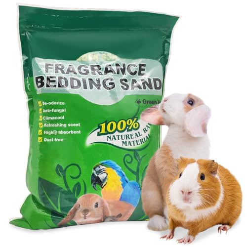 VCEPJH Kaninchenstreu, 2,5 kg, Meerschweinchenklo, Bettwäsche, Geruchskontrolle, Kleintier-Training, Streu, Töpfchensand, für Frettchen, Kaninchen, Chinchilla und andere kleine Haustiere (grüner Tee) von VCEPJH