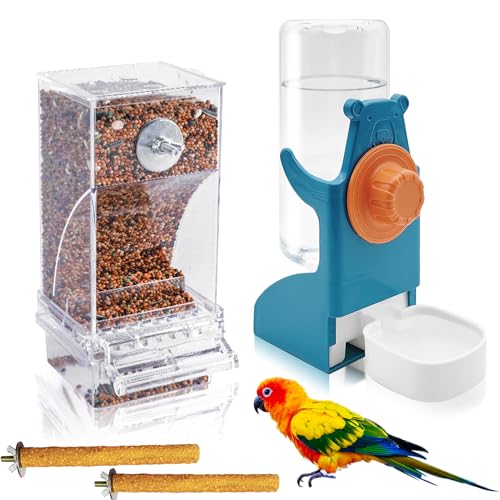 VCEPJH No Mess Vogelfutterspender Wasserspender Set von VCEPJH