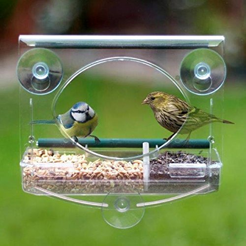 Zewool Vogelfutterhaus für Vögel, Transparent, Fenster-Montage, Kunststoff, Bolmsö Birdfeeder NEUHEIT von Zewool