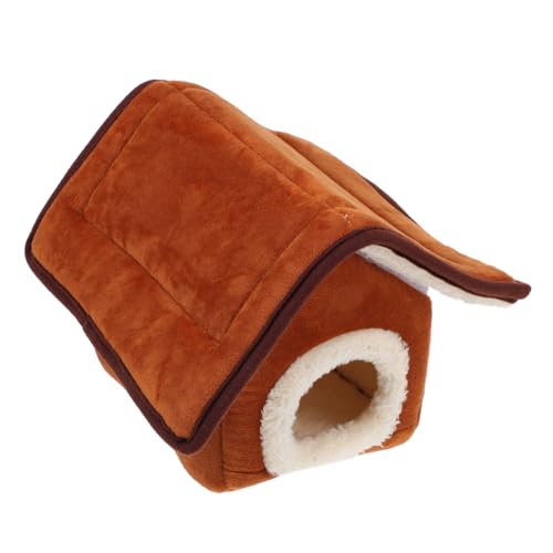 VDLLQYN, 1pc Kleine Haustier Baumwolle Nest Kleine Tiere Nest Kleine Tiere Warme Käfig Warme Hängematte for Schinken,Nester für kleine Haustiere(Brown,22X19X15CM) von VDLLQYN