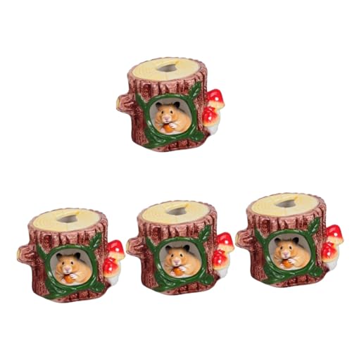 VDLLQYN, 2 Stück Hamsternest, Baumstumpf, Hamsterspielplatz, Keramik, Hamsterversteck, Haustierversteck, Hamsterkäfige,Nester für kleine Haustiere(Ax4pcs) von VDLLQYN