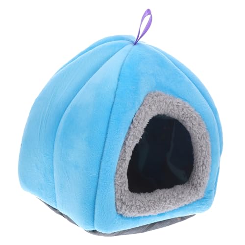 VDLLQYN, 3 stücke Kleine Haustier Nest Meerschweinchen Versteck Papagei Schlafen Bett Kaninchen Bett Hamster Haus Chinchilla Warme Bett Vogel N,Nester für kleine Haustiere(Blue) von VDLLQYN