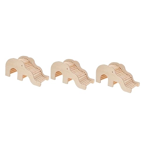 VDLLQYN, 4 stücke Hamster Versteck Haus Hamster Kauen Spielzeug Hamster Gehege Kleine Haustiere Verstecken Nest Haustier Käfig Leiter Nest Spielzeug,Nester für kleine Haustiere(Beigex3pcs) von VDLLQYN