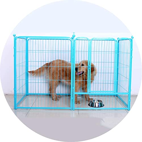 VDLLQYN, Hundekäfig, faltbar, for den Innenbereich, freier Aufbau, Hundezaun, mittelgroßer Kleiner Hundekäfig, leicht zu reinigen ，Hundekiste(Blue,120x60x60cm) von VDLLQYN