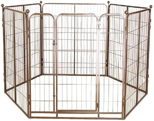 VDLLQYN, Hundekäfig, faltbar, for den Innenbereich, freier Aufbau, Hundezaun, mittelgroßer Kleiner Hundekäfig, leicht zu reinigen ，Hundekiste(Brown,120x60x60cm) von VDLLQYN