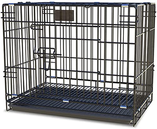 VDLLQYN, Hundekäfig – Hundelaufstall, 2-türiger Drahtkäfig/Zuhause, klappbare Hundebox aus Metall, Welpenkäfig mit Abnehmbarer Kunststoffschale ，Hundekiste(55 * 30 * 38cmSuitable for 4kg) von VDLLQYN