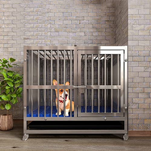 VDLLQYN, Hundekäfig-Zwinger for große Hunde, robuster Haustierzaun for das Training im Innen- und Außenbereich mit Kunststoff-Tray-Tür und Schloss-Design ，Hundekiste(62x45x55cm) von VDLLQYN