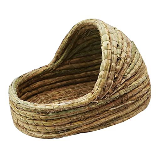 VDLLQYN, Kaninchennest Kaninchenversteck Hamsterhütte Kaninchenbetten Kaninchengrasbett Bettwäsche Kauspielzeug Haustier C,Nester für kleine Haustiere(Ax2pcs,35X25X23CM) von VDLLQYN