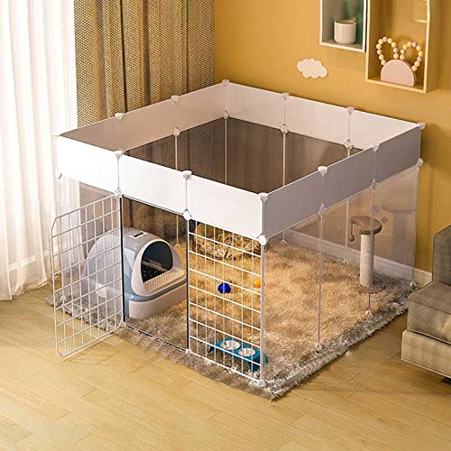 VDLLQYN, for kleine Hunde Indoor-Haustier-Laufstall Kleintierkäfig DIY Metalldraht-Zwinger for den Innen-/Außenbereich – großer Übungsort, ideal for 1–3 °C ，Hundekiste(111x111x65cm) von VDLLQYN