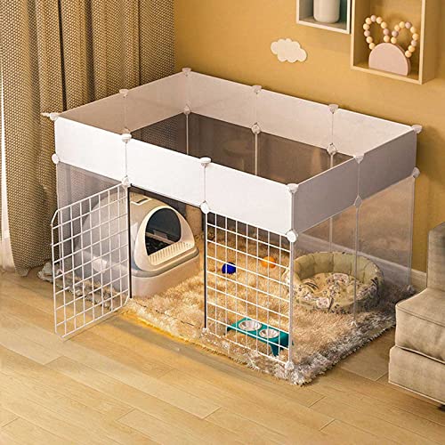 VDLLQYN, for kleine Hunde Indoor-Haustier-Laufstall Kleintierkäfig DIY Metalldraht-Zwinger for den Innen-/Außenbereich – großer Übungsort, ideal for 1–3 °C ，Hundekiste(111x75x65cm) von VDLLQYN