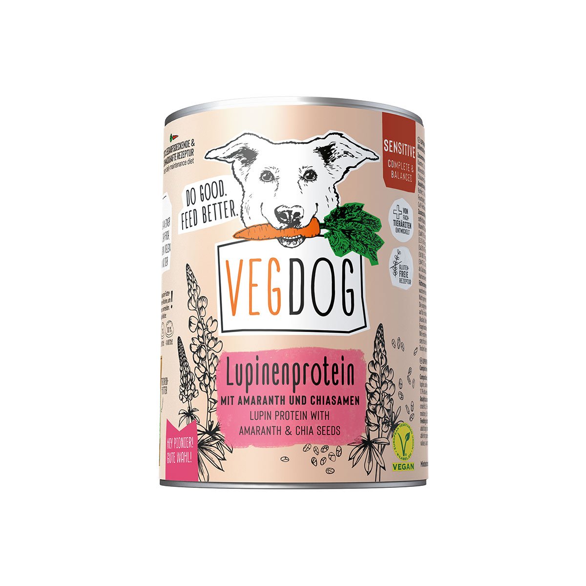 VEGDOG Sensitive Lupinenprotein 6x400g von VEGDOG