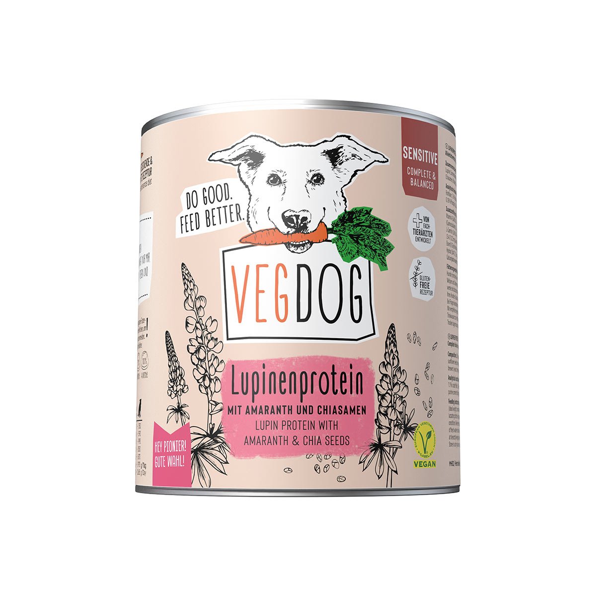 VEGDOG Sensitive Lupinenprotein 6x800g von VEGDOG