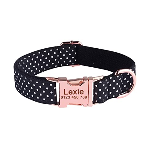 Personalisiertes Hundehalsband Mit Benutzerdefinierter Gravur,Welpen-ID,Namensschild,Schnalle,Graues Halsband,S-L,Rot,S 22-33cm von VEKETE