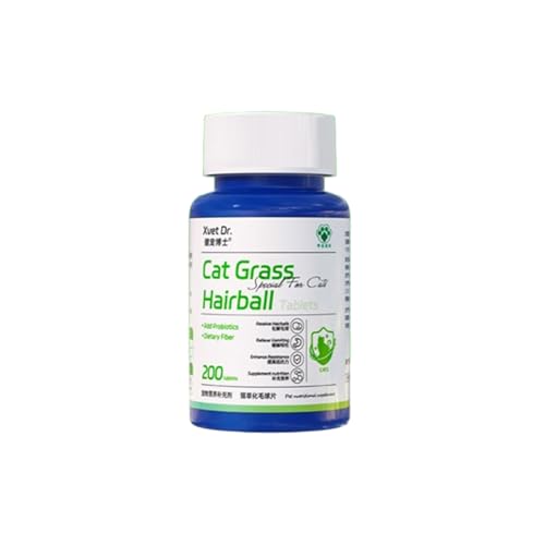 VENNERLI Pet Nahrungsergänzungsmittel Katze Gras Haarballen Tabletten Auflösen Haarballen Entlastung Erbrechen Stärkung der Immunität für alle Altersgruppen Katze (Katze Gras Haarballen Tabletten) von VENNERLI