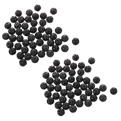 VENOAL 100 Stück 18 mm Durchmesser schwarze Bio-Kugeln für Aquarium-Teichfilter von VENOAL