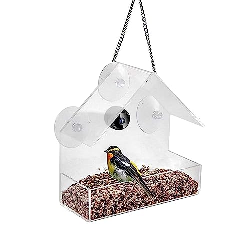 VENYAA Smart Vogelhaus Haustierfutterstation Acryl mit Kamera Home Pet Transparent 1080P HD Einfache Installation C von VENYAA