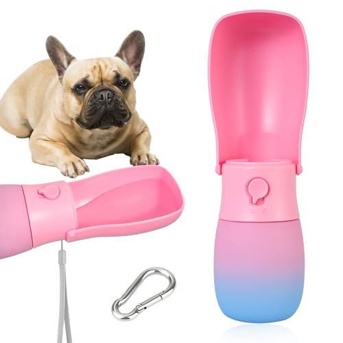 VEPOUYU Hunde-Wasserflaschen, klein, 284 ml, Rosa von VEPOUYU