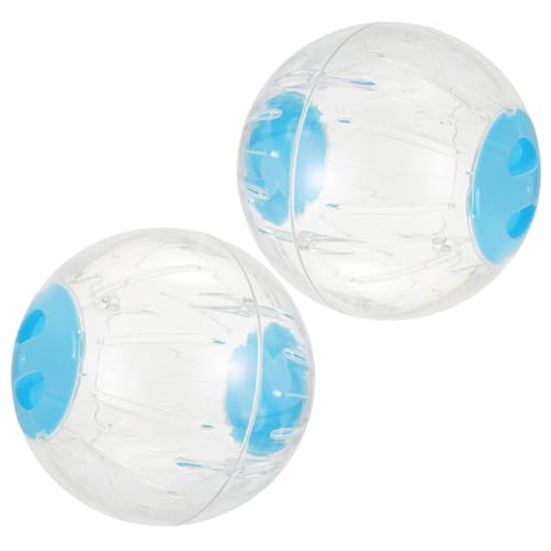 VERDANVERSE 2 Stück Hamster - Gymnastikball Frettchen für Kleintiere Hamsterspielzeug Kauer fliegend Hamster Hamster zubehör Käfigratte läuft Bälle Rennmaus - Ball STK Sky - Blue von VERDANVERSE