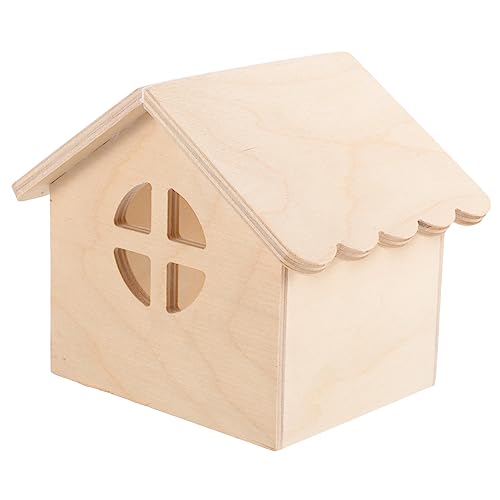 VERDANVERSE Hamster Hütte Versteck aus Holz Kleines Tierheim für Hamster Chinchillas und Kleine Nagetiere Versteck für und Stressabbau im Käfig Dunklem VERDANVERSE Hamster Hütte Versteck aus Holz Kleines Tierheim für Hamster Chinchillas und Kleine Nagetiere Versteck für und Stressabbau im Käfig Dunklem von VERDANVERSE