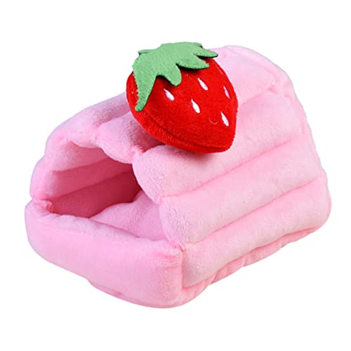VERDANVERSE Warmes Baumwollnest Hamster Betten Plüsch Verstecke Erdbeerbett Erdbeere Baumwolle Rosa VERDANVERSE Warmes Baumwollnest Hamster Betten Plüsch Verstecke Erdbeerbett Erdbeere Baumwolle Rosa von VERDANVERSE