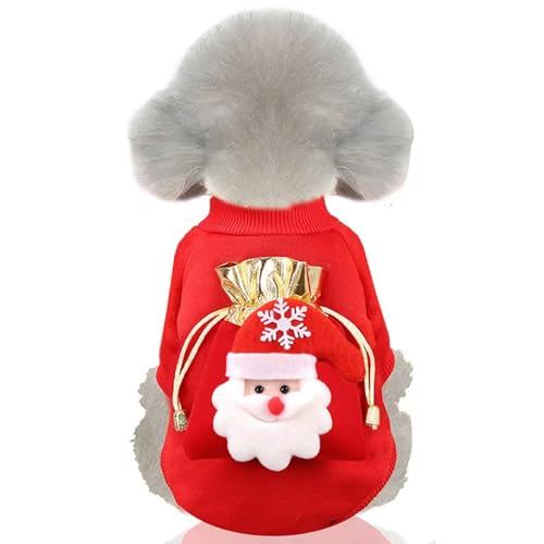 Hundekleidung Winter Warme Haustier Kleidung für Kleine Mittlere Hunde Claus Hund Katzen Hoodies Weihnachten Hunde von VERIMP