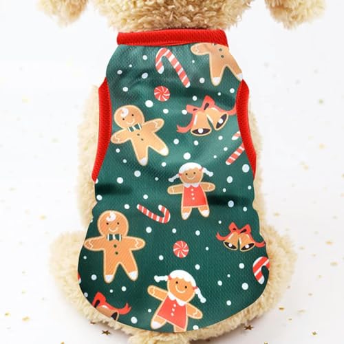 Niedliche Weihnachtskleidung für kleine Hunde und Katzen, Weste, Hemd, Welpen-Hundekostüm, Outfit, Hundegeschenk, Haustier, weiche Kleidung von VERIMP
