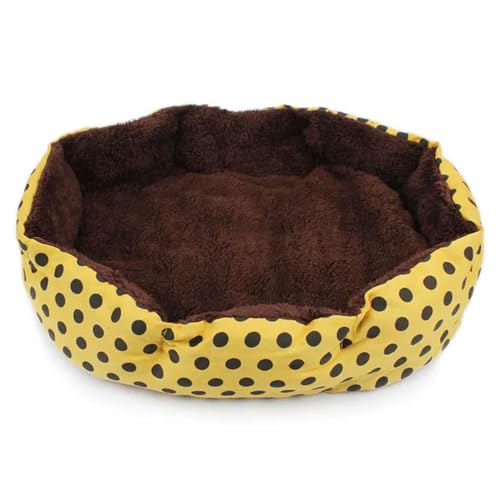 VERIMP Haustierbett Warm Winter Bett Hund Katze Bett Weiche Wolle Punkt Design Haustier Nest Mit Matten Form Katze Hund Sofa Bett von VERIMP