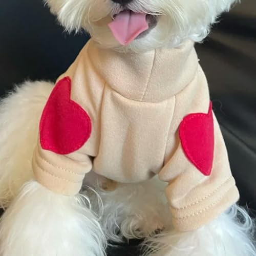 VERIMP Love Sweater Haustierkleidung für Welpen, Katzen, Hunde, Katzen, kleine Hunde, Teddy, Bär, verdickte warme Kleidung von VERIMP