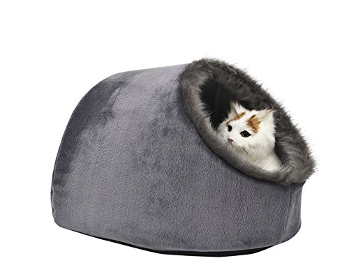 VERTAST Katze kleine Hund gemütliche Bett Haustiere Iglu Bett kuschelhöhle für Katzen, Kissen waschbar von VERTAST