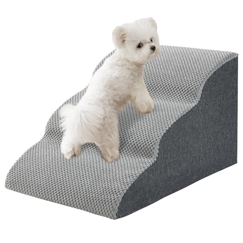 VERTUPET Hundetreppe 30cm Hoch Haustiertreppe Hunde Treppe Unterstützt 50 kg für Kleine Hunde von VERTUPET