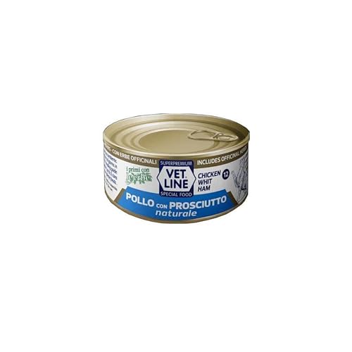 vetline Katze Nasses Huhn mit Naturschinken 70 gr von VET LINE