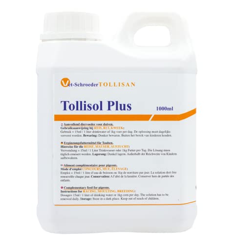 VET SCHROEDER + TOLLISAN – Tollisol Plus: Optimale Unterstützung für sportliche Leistungen bei Brieftauben – 1000ml von VET SCHROEDER + TOLLISAN