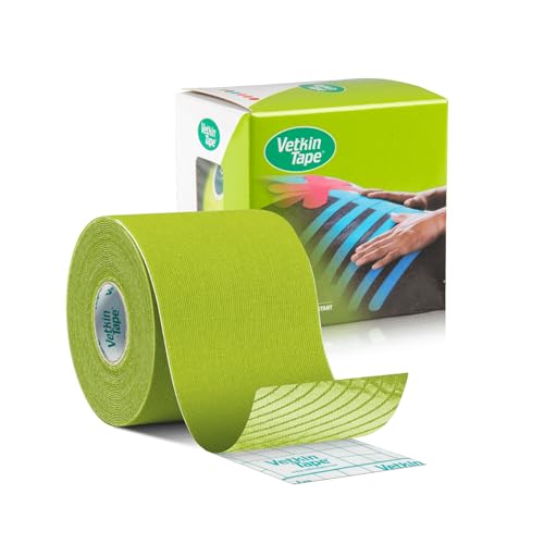 VetkinTape® Kinesiologie Tape für Tiere - Lime (6cm*5m) | 1 Rolle Kinesiotape für Pferde und Hunde | Latexfrei und TÜV-zertifiziertes Kinesiotapes | 25%+ stärkere Acryl-Klebeschicht von VETKIN